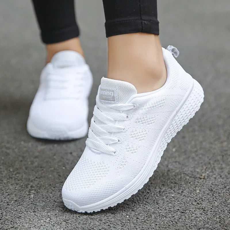 Cloud White Knit Sneakers